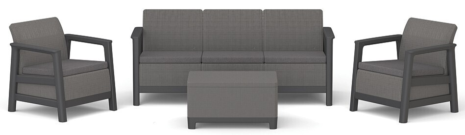 KETER SCANDI LINEA 3 SEATERS SET - Mountain Grey/Grafit