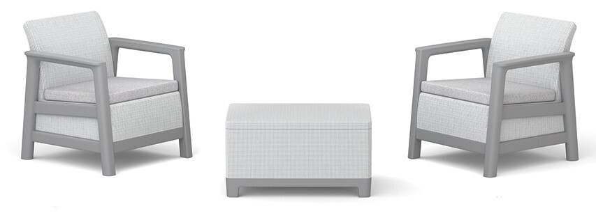 KETER SCANDI LINEA BALCONY - Ash grey/Storm grey