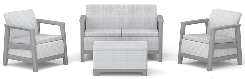 KETER SCANDI LINEA SET - Ash grey/Storm grey