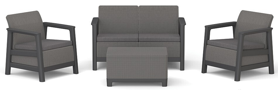 KETER SCANDI LINEA SET - Mountain Grey/Grafit